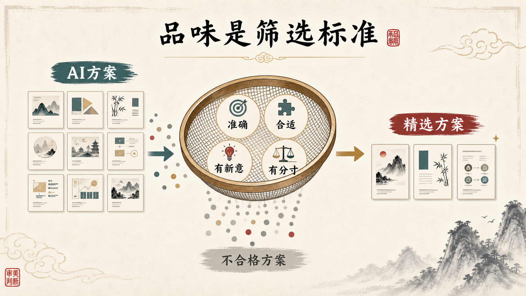 品味作为筛选标准:准确、合适、有新意、有分寸