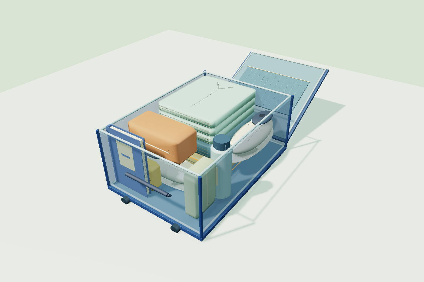 行李与物品3D装箱规划实际绘制画面